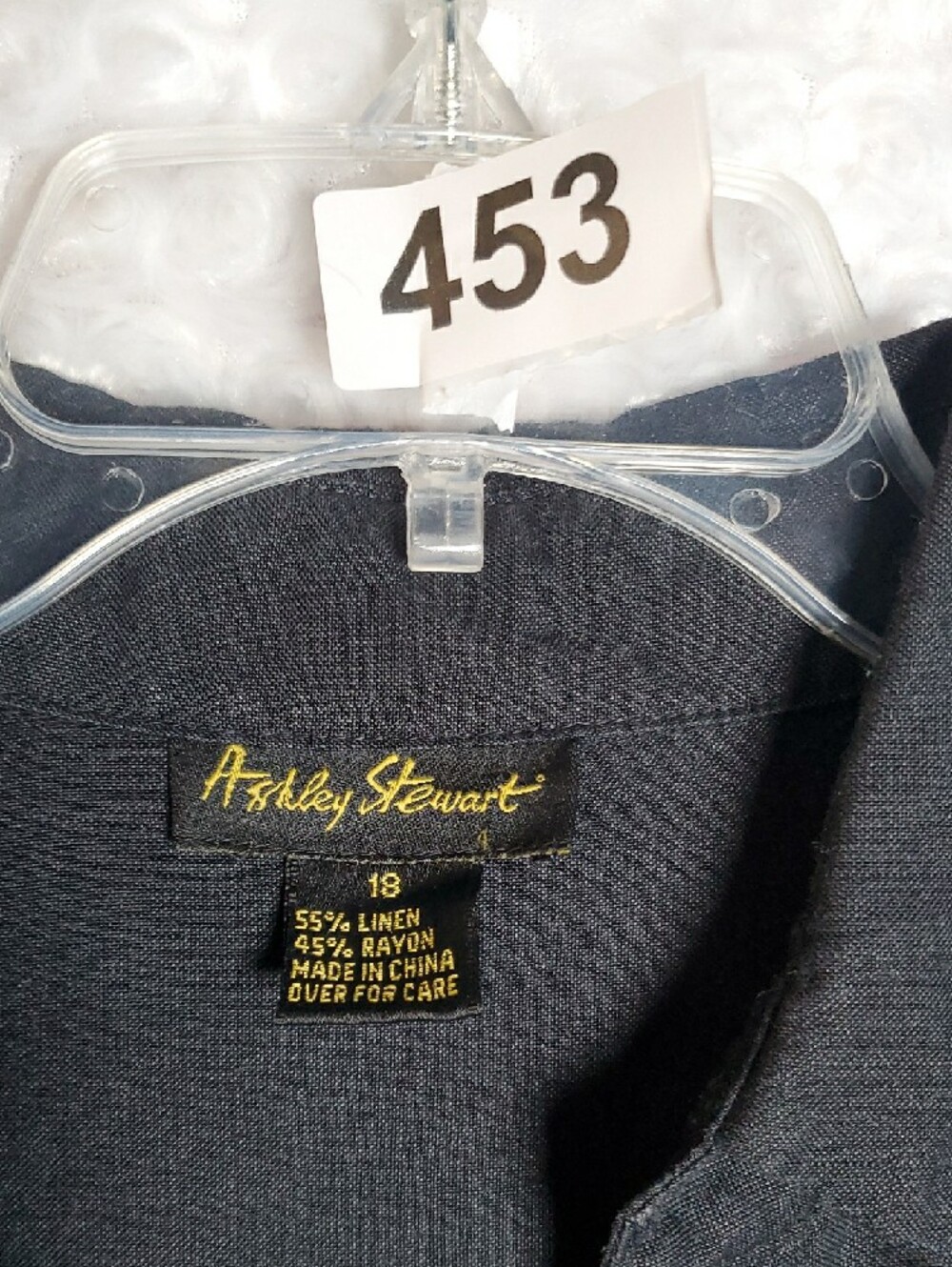 Vintage Ashley Stewart Black Casual Shirt and skirt Linen Blend size 18 - Picture 3 of 13